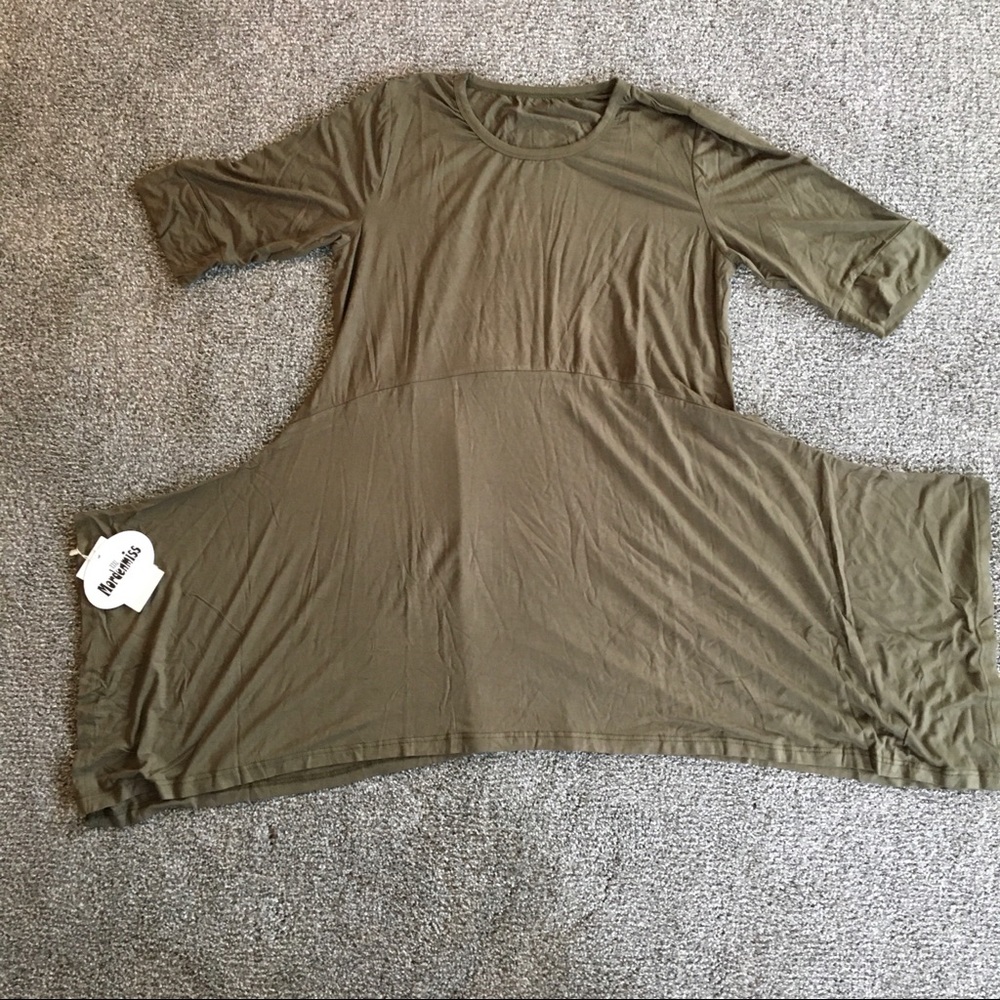 Women’s flowy plain tunic top 3XL